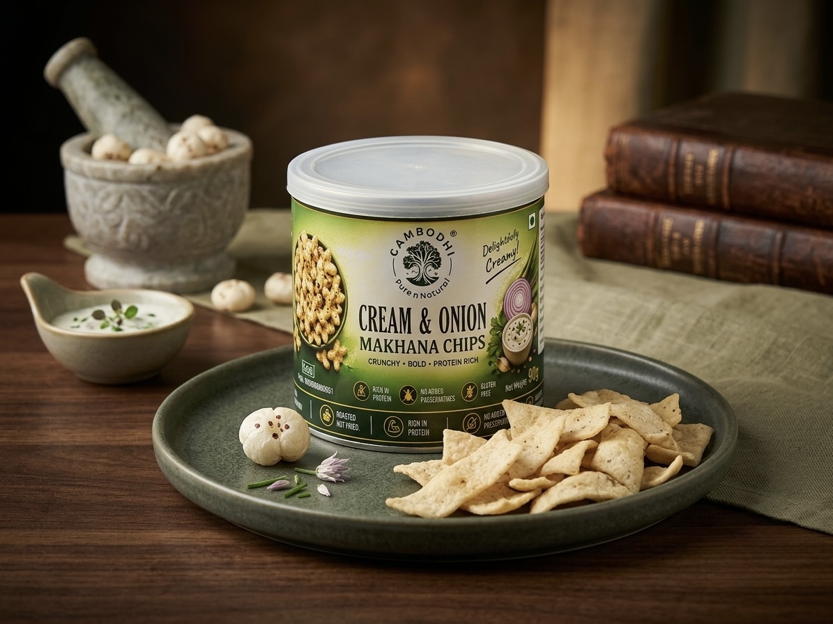 Cream & Onion Makhana Chips | 90g